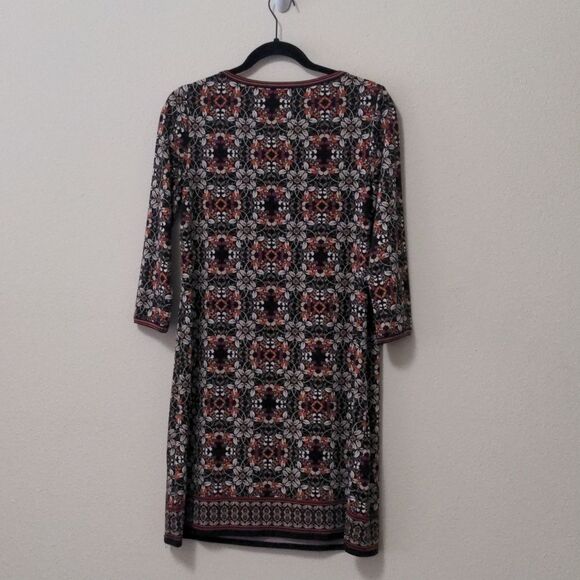 Max Studio Black & Rust Geometric Dress - Picture 7 of 7